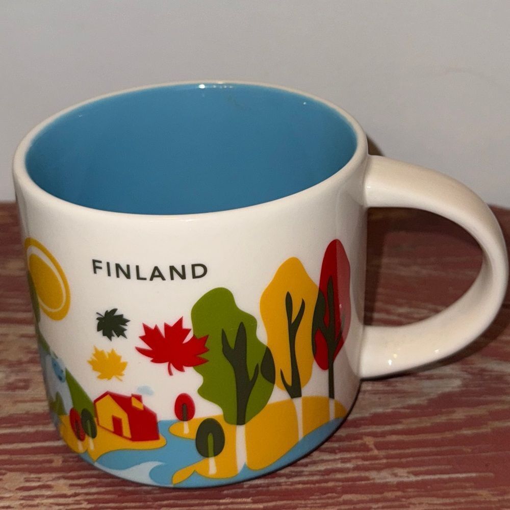 NEW STARBUCKS You Are Here Collection YAH FINLAND Coffee Mug 14oz with SKU